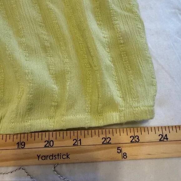 Maurices Top Women 2X Light Green Smocked Ruffle Split Neck Flutter Sleeve Boho - Picture 14 of 14